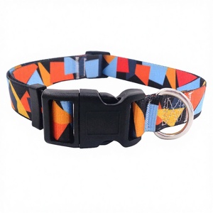 Adjustable Eco-Friendly Nylon Dog Collar Durable Outdoor Safety Features Printed Pattern Polyester <b>Scarf</b> Decoration Multi-Color - Product Image 3