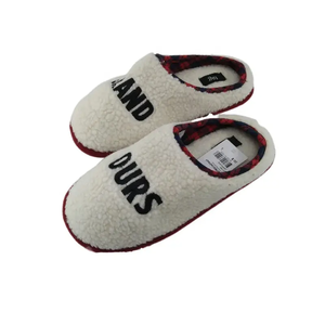 Nouvelle mode pantoufle d'intérieur unisexe mignon coton bébé chaussures d'hiver avec <span class=keywords><strong>Sherpa</strong></span> anti-dérapant caractéristique pour garçons et filles - Product Image 1