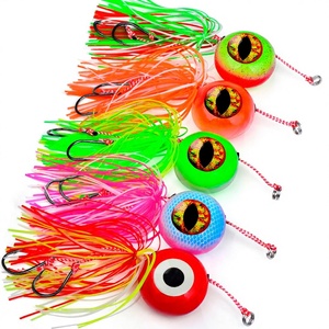 <span class=keywords><strong>Leurre</strong></span> de pêche en mer à tête plombée en fer avec tête plombée rouge et streamer barbu pour la pêche à l'appât vivant - Product Image 1