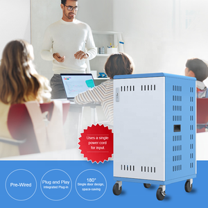 Estación de Carga Portátil para 30 Laptops con Divisores de ABS, Carro de Seguridad con Bloqueo para Educación, Compatible con Enchufes EU/US/UK - Product Image 4