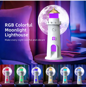 Lámpara Nocturna con Luz de Luna RGB de 7 Colores, Lámpara de Noche con Sensor de Movimiento PIR y Proyección de Luz de Luna - Product Image 2