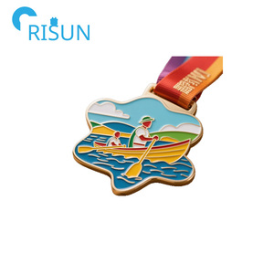 Vente en gros de médailles d'aviron de yacht de sport en métal personnalisées logo personnalisé fiesta <span class=keywords><strong>miraculous</strong></span> canotage médailles médaillon médaillon longe - Product Image 3