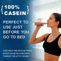 Poudre de protéines de caséine micellaire OEM Sports Nutrition 900g |   Shakes protéinés à digestion lente, formule personnalisée, marque privée
