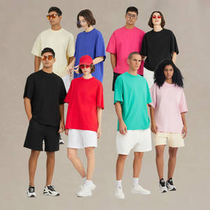 T-shirt unisexe de haute qualité, 220 grammes, CVC 70% coton 30% polyester, respirant, coupe ample, homme femme, logo personnalisé, t-shirt uni - Product Image 4