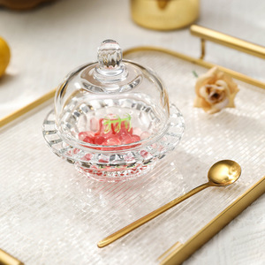 Hiện đại không độc hại xương Trung Quốc thủy tinh chim tổ Cốc nắp trong suốt trái cây Snack tráng miệng bát sáng tạo đường nước Tremella súp - Product Image 2