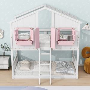 <span class=keywords><strong>Letto</strong></span> a Castello Moderno in Legno Massello per Camera da <span class=keywords><strong>Letto</strong></span> dei Bambini con Scala e Ringhiera, Arredamento per Cameretta - Product Image 4