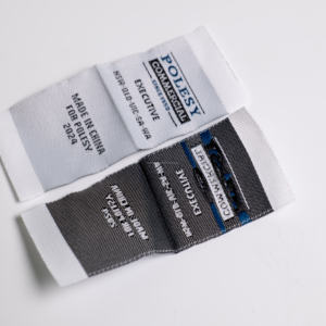 Étiquette d'étiquette tissée en polyester lavable personnalisée avec logo de marque à coudre pour vêtements d'extérieur - Product Image 6