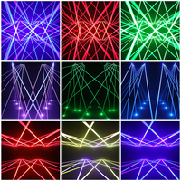 Lumière principale mobile de laser de Rgb de 6 yeux avec l'axe XYZ Rotation en forme d'éventail Dmx512 lumières d'étape de faisceau pour DJ Disco KTV Party Club