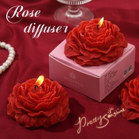 Approvisionnement direct usine : Bougies artisanales en cire de soja multicolores, parfumées à la rose, à basse température, pour l'aromathérapie, réutilisables, pour Thanksgiving et Pâques