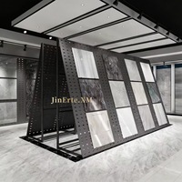 Présentoirs pour carreaux de céramique, panneaux perforés, supports pour pierre frittée et ardoise, panneaux muraux, étagères de présentation, présentoirs pour sols en plastique et verre, pour la vente au détail