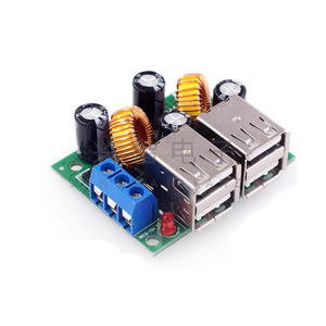36/24/12/9V ถึง 5V 3A โมดูลชาร์จในรถยนต์แบบ Step Down พร้อมพอร์ต USB 4 ช่อง - Product Image 1
