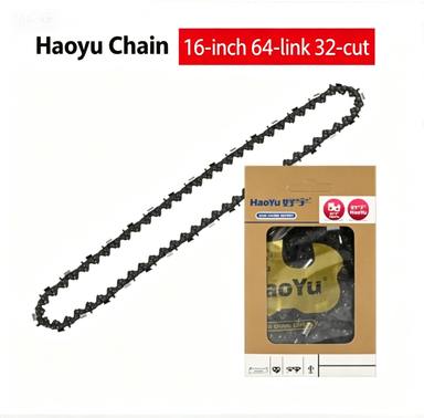 Chaîne Haoyu 16 pouces 32 dents 64 maillons dans une boîte en carton