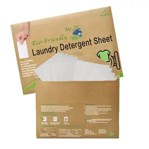 OEM ODM-Hoja de detergente de muestra gratis, productos de limpieza de etiqueta privada para tabletas de lavandería doméstica