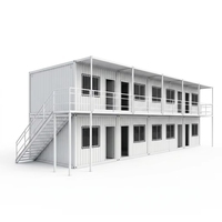 Casa Contenedor Desmontable Prefabricada, Modular, Portátil, de Ensamblaje Rápido, con Estructura de Acero y Panel Sándwich