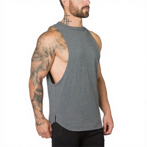 <b>Men's</b> <b>Black</b> Sleeveless <b>Tank</b> <b>Top</b> O-Neck Print Breathable Street Style 100% Cotton Knitted Casual Wear - Product Image 6