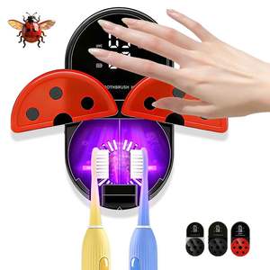 2025 capteur rechargeable sans fil mural nouvellement conçu sur et hors support de stérilisation de brosse à dents avec horloge - Product Image 6