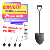 Outils à main agricoles vente en gros pelles de construction rondes en acier au carbone avec manche