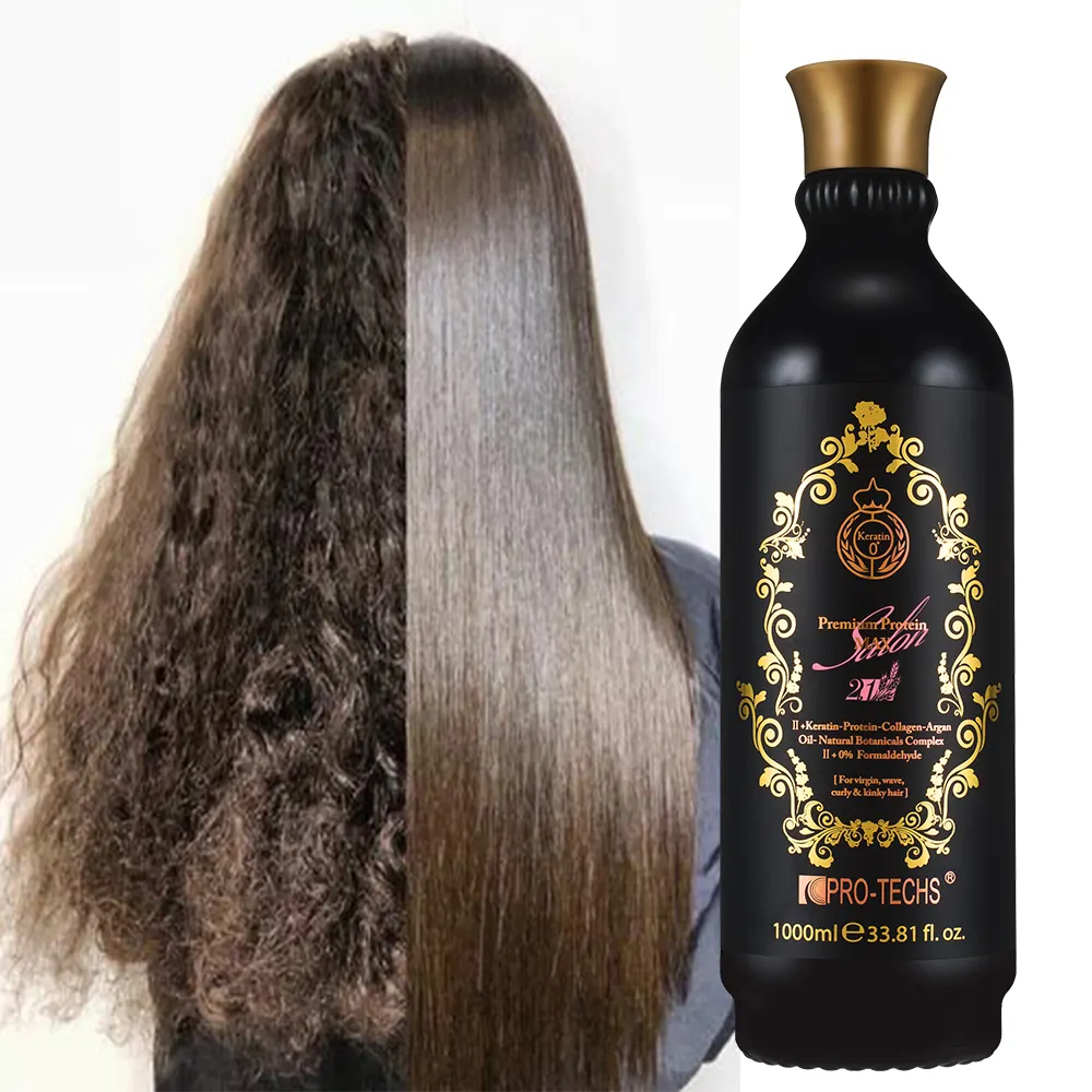 Private Label 2.1, 2.2 ,2.3 Argan Oil Formaldehyde Fee Brazilian Keratin Hair Straightener Treatment Kit For Curly Hair