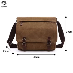 Unisex Cổ Điển Rửa Sạch Vải Crossbody Máy Tính Xách Tay Cặp Bền Messenger Túi Xu Hướng Máy Tính Xách Tay Bìa Tay Áo Pouch Cho Nam Giới - Product Image 3
