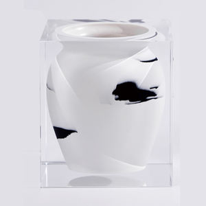 प्राचीन चीनी शैली सिरेमिक वेस हैंड-रंगीन हाइड्रोपोनिक उच्च तापमान सजावटी टुकड़ा लिविंग रूम टीवी टेबलटॉप होम पॉट - Product Image 2