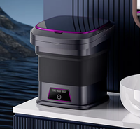 Mini-lave-linge automatique en plastique avec fonction d'essorage pour chaussettes et sous-vêtements, idéal pour la maison