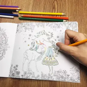 Impressão Livro de Colorir Para Adultos Rodada Coloração Crianças Desenho Livro Pintura Impressão do Livro de Nota Para Crianças E Adultos