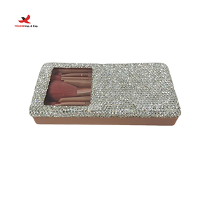 Ensemble de pinceaux de maquillage de luxe 5 pièces, brillants et scintillants, avec outils pour anticernes et baume à lèvres, boîte miroir, marque YOUXIN - Product Image 1