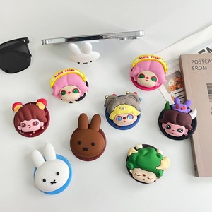 Soporte magnético de silicona 3D con diseño de conejo de dibujos animados para chicas, imán fuerte, soporte universal para teléfono móvil, soporte de escritorio tipo gasbag. - Product Image 1