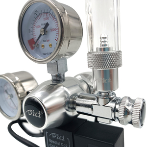 Régulateur de pression d'aquarium CO2 à un étage avec solénoïde et régulateur de table <span class=keywords><strong>double</strong></span> compteur de bulles - Product Image 5