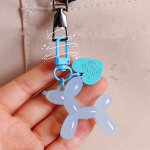 Gift Wholesale Jelly Balloon Dog Plastic Keychain Metal Pendant Cartoon Cute Dog Love Pendant <b>Backpack</b> Decoration - Product Image 4