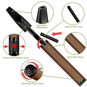 Quit <b>Smoking</b> Wood and Stainless Steel Quit <b>Smoking</b> Stick Gift Refillable Meditation Eco Friendly - Product Image 2