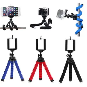 Quality Smartphone Mobile Phone Tripod Mini Flexible Sponge Octopus Tripod with Clip Bracket Mount Holder for iPhone