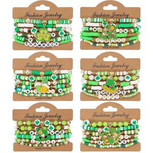 Nueva Pulsera de Diseño Original con Cuentas para el Día de San Patricio de <span class=keywords><strong>Irlanda</strong></span>, con Trébol Verde, Copa de Vino y Sombrero, para Fiestas y Desfiles - Product Image 2