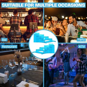 Blue Acrylic Display <b>Risers</b> <b>Risers</b> Display Stands Rectangular Acrylic <b>Shelves</b> for Figures Cupcake - Product Image 2