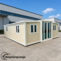 Villa moderne de luxe préfabriquée en acier léger, prête à l'emploi, 40 pieds x 20 pieds, 2, 3, 4 ou 5 chambres, maison mobile extensible, maison conteneur