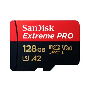 Cartão de memória SD 100% de boa qualidade, cartão micro SD Sandisk Extreme Pro 32GB 64GB 128GB 256GB A2 U3 V30 Class10 TF para câmera 4K