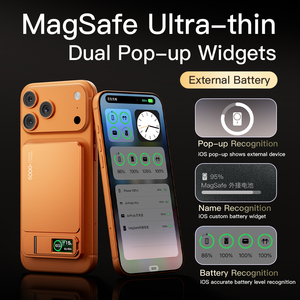 Chargeur portable ultra-plat magnétique en alliage d'aluminium 20W à charge rapide sans fil avec support, chargeur Type-C PD, technologie GaN pour <span class=keywords><strong>iPhone</strong></span> - Product Image 3