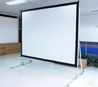 Écran de projection portable Telon 120 pouces à pliage rapide avec cadre 16:9/4:3/1:1 Format personnalisé Garantie 1 an Flight Case