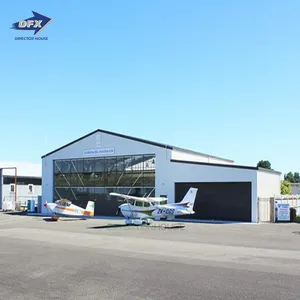 Goedkope Geprefabriceerde Industriële Eenvoudige Montage Stalen Structuur Kleine Vliegtuig Kit Hangar