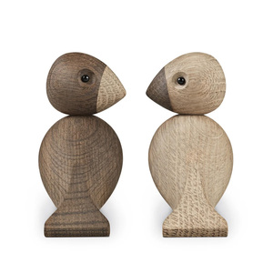 Figurines d'oiseaux en bois, oiseaux en bois modernes, ornements d'oiseaux en bois sculptés à la main - Product Image 4