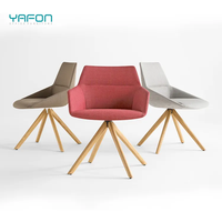 Chaise longue de loisirs moderne tissu de velours jambe en bois massif caractéristique modulaire populaire pour la maison bureau salon hôtel