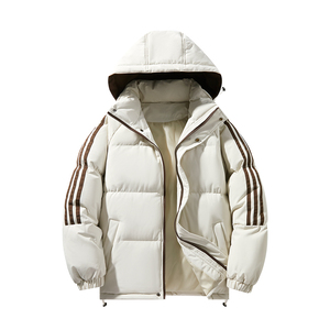 Logotipo personalizado Ropa de plumón y acolchado de algodón para hombre invierno nuevo estilo de Hong Kong abrigo suelto de talla grande pan con capucha para jóvenes nuevo - Product Image 2