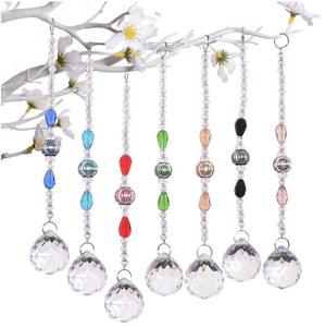 Kristaller topu prizmalar Suncatcher pencere gökkuşağı makinesi kelebek asılı süsleme - Product Image 5