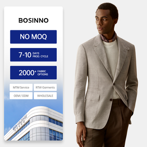<span class=keywords><strong>Blazer</strong></span> da <span class=keywords><strong>Uomo</strong></span> di Design Premium, Mezza Tela, Misto <span class=keywords><strong>Lino</strong></span> e Lana, Vestibilità Slim, Monopetto, Revers a Notch, per Ufficio e Uso Quotidiano - Product Image 1