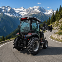Tracteur à roues diesel certifié EU COC avec moteur Euro 5, 70 CV, transmission par engrenages 4x4, moteur et pompe pour applications agricoles européennes