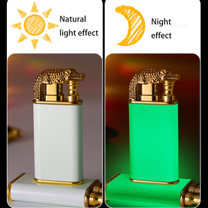 Debang Torch Nhẹ Hơn Ngọn Lửa Kép Sáng Tạo Mới Rồng Cá Sấu Thiết Kế Windproof Gas Refillable Biểu Tượng Tùy Chỉnh Thuốc Lá Nhẹ Hơn - Product Image 3