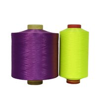 Fil de polyester DTY blanchi respectueux de l'environnement 150D