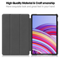 Funda Protectora de Cuero PU de Lujo con Tapa Inteligente y Soporte Tríptico para Tablet POCO Pad de 12.1 Pulgadas, Compatible con Xiaomi Redmi Pad 2 Pro 2025