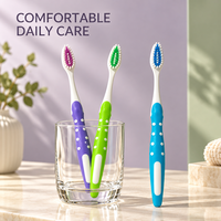 Brosse à dents manuelle pour adultes, poils en nylon doux, personnalisable OEM, manche confortable, usage domestique, soins bucco-dentaires