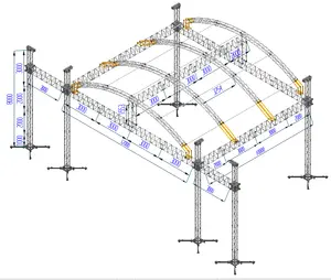 Aluminium Zapfen Truss Display/Zapfen Truss System/Zapfen Truss Dach Zelt Für Veranstaltungen Im Freien